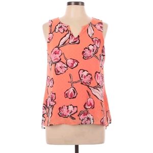 Apt. 9 Women Orange Sleeveless Blouse Size XS